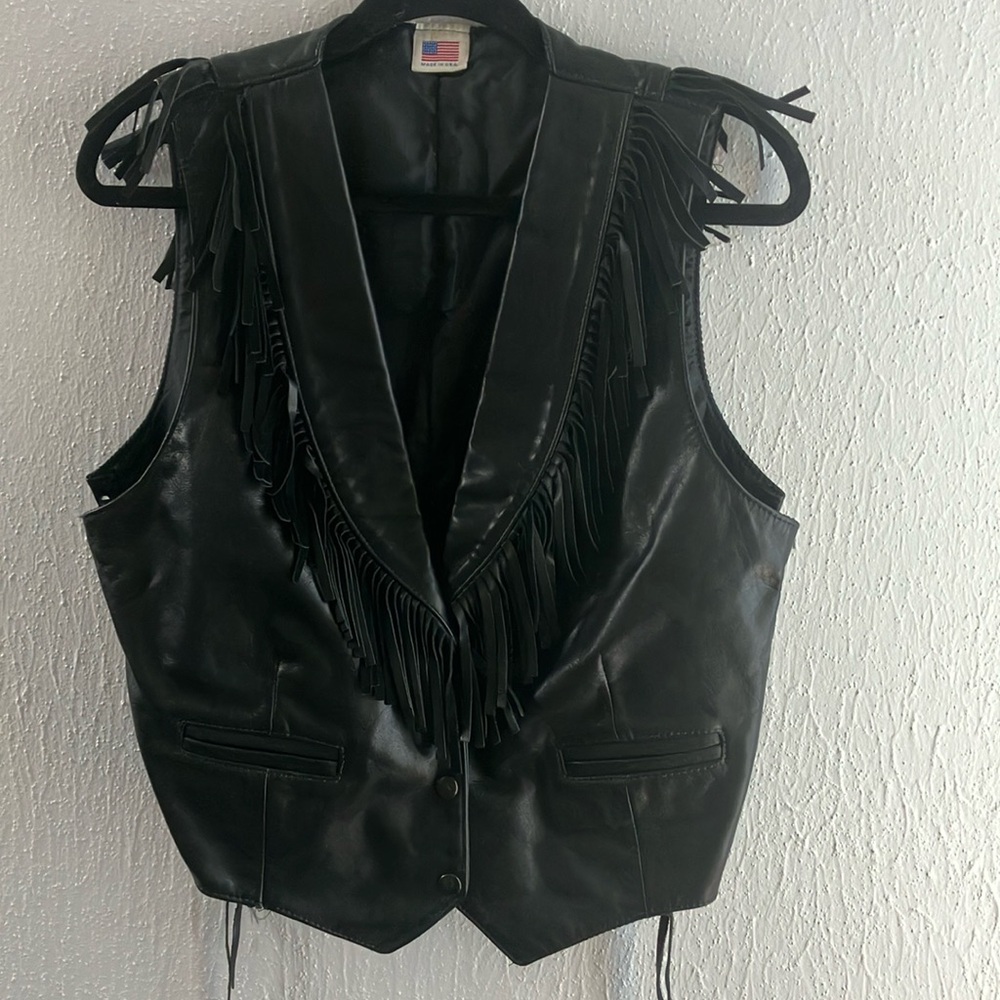 Genuine leather vest
